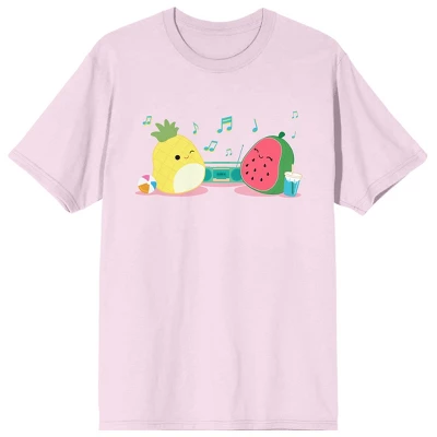 Squishmallows Radio Jam Crew Neck Short Sleeve Cradle Pink Men's T-shirt - Image 2