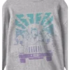 Squishmallows Car Ride Crew Neck Long Sleeve Gray Youth Tee