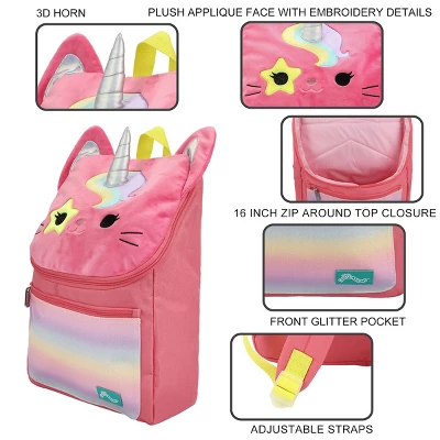 Squishmallows Sienna The Unicorn Cat Youth 16' Backpack - Image 3