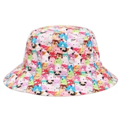 Squishmallows Characters Reversible AOP Youth Girl Pink Bucket Hat