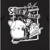 Squishmallows Concert Rock Out Women's Black Graphic Short Sleeve Crew Neck Tee