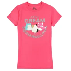 Squishmallows We All Dream Of Squishmallows Youth Girl Pink T-shirt -Squishmallows Sales Store GUEST a7ccb1fc 66fd 4391 9070 f88786c26ff8