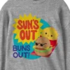 Squishmallows Sun's Out Buns Out Crew Neck Long Sleeve Athletic Heather Youth Tee