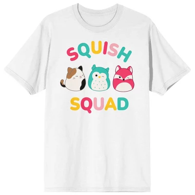 Squishmallows Squish Squad Crew Neck Short Sleeve Men's White T-shirt - Image 4
