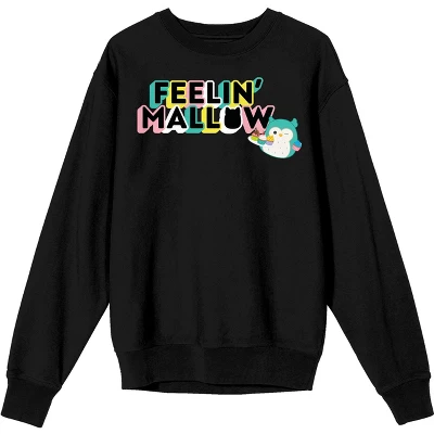 Squishmallows Winston The Owl Feelin' Mallow Juniors Black Oversized Sweatshirt - Image 7