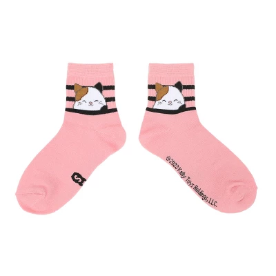 Squishmallows Peekaboo Character Designs Adult 3-Pair Athletic Quarter Crew Socks - Image 3